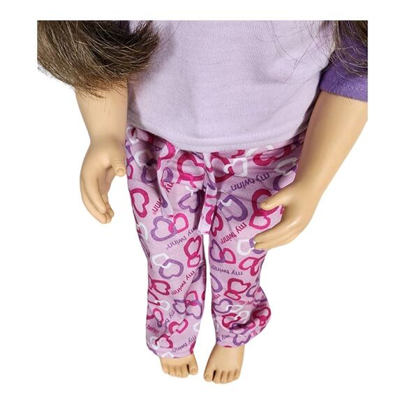 My Twinn 24" Doll 2002 Wearing PJs Poseable Long Dark Brown Hair Blue Eyes - Picture 5 of 16